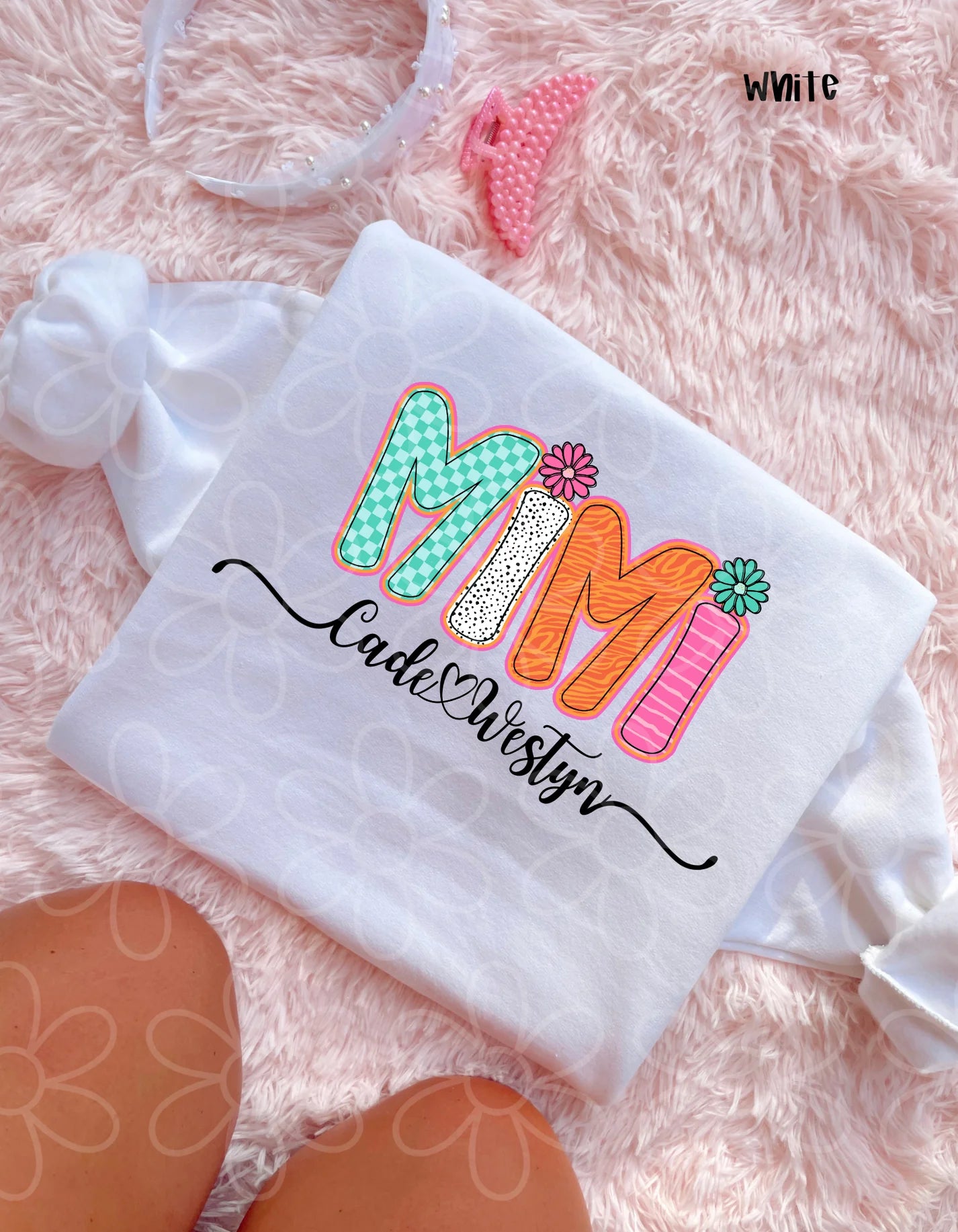 Preppy Flower Names - Multiple Options (No Customs) DTF Transfer