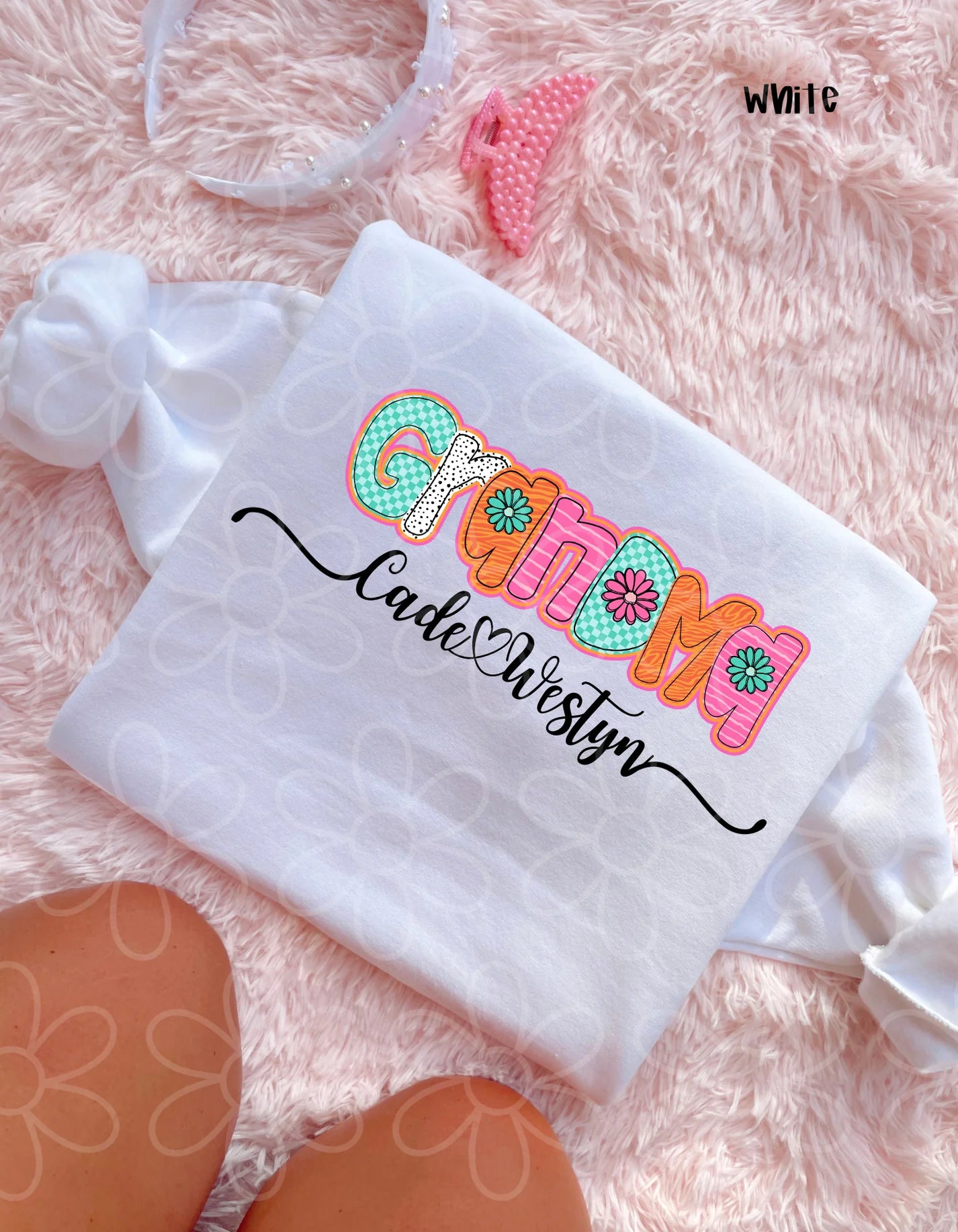 Preppy Flower Names - Multiple Options (No Customs) DTF Transfer