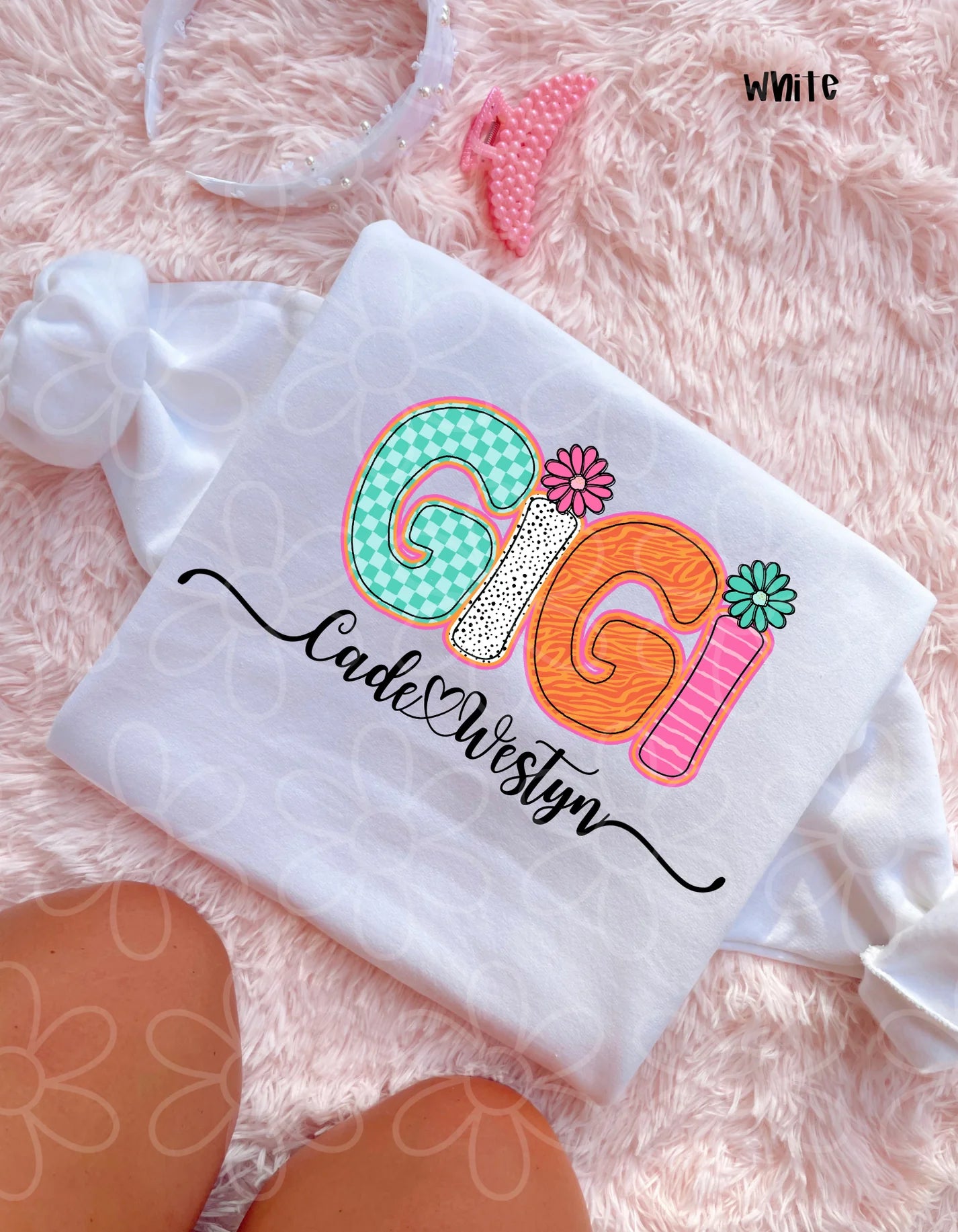 Preppy Flower Names - Multiple Options (No Customs) DTF Transfer