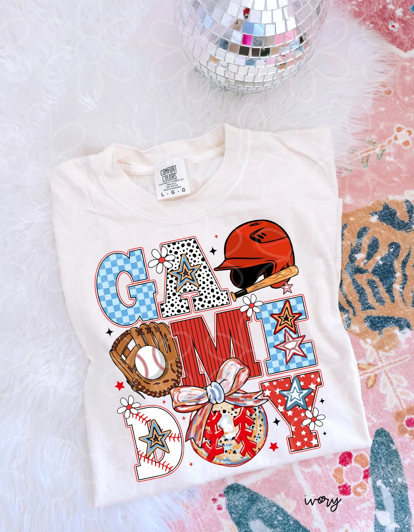 Red Baseball Coquette Game Day DTF Transfer