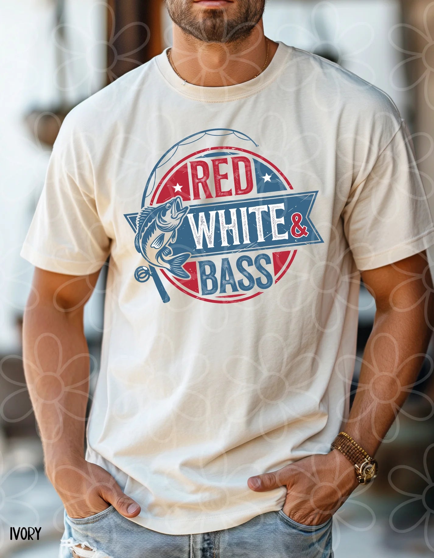 Red White & Bass DTF Transfer
