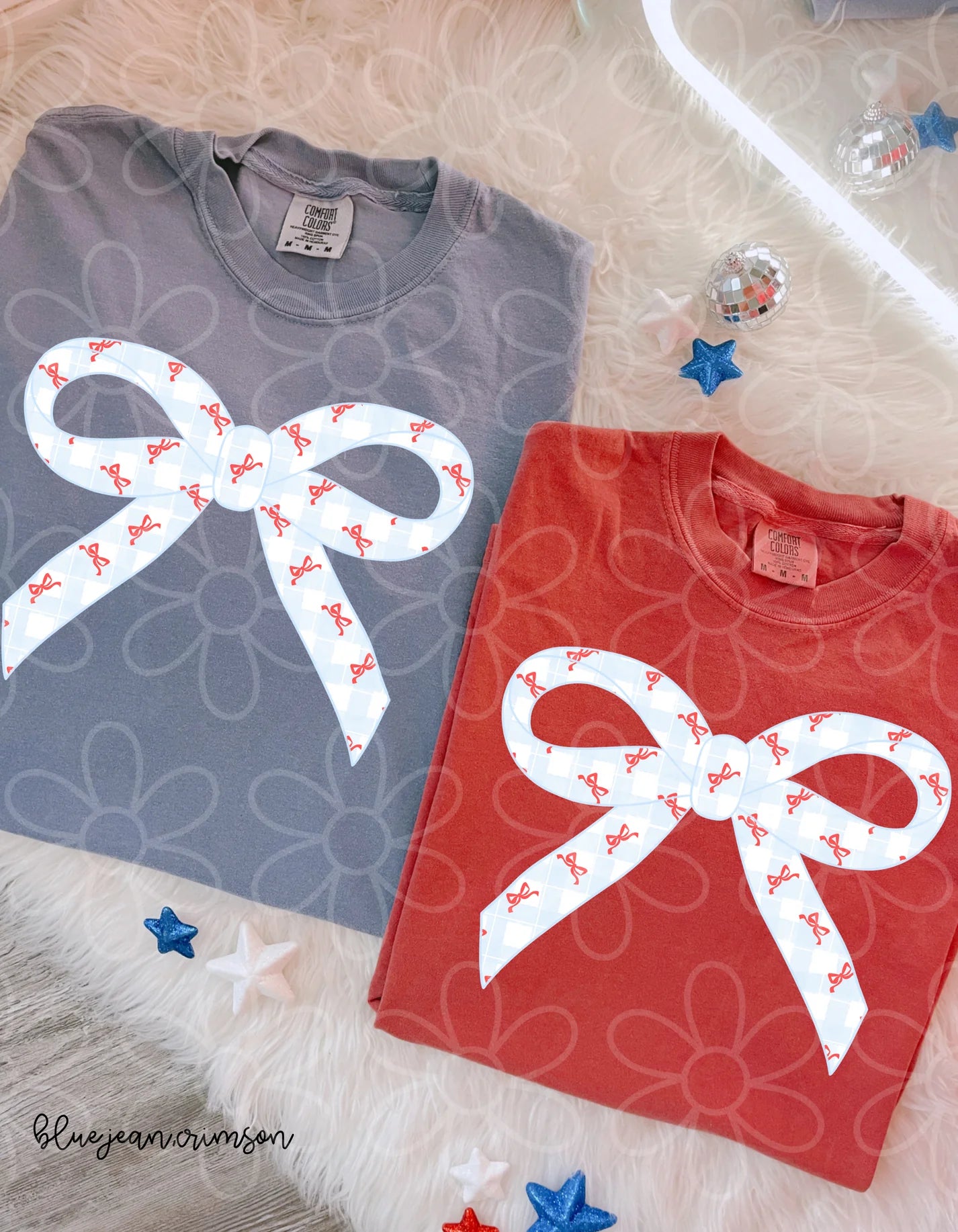 Red & Blue Coquette Bows DTF Transfer