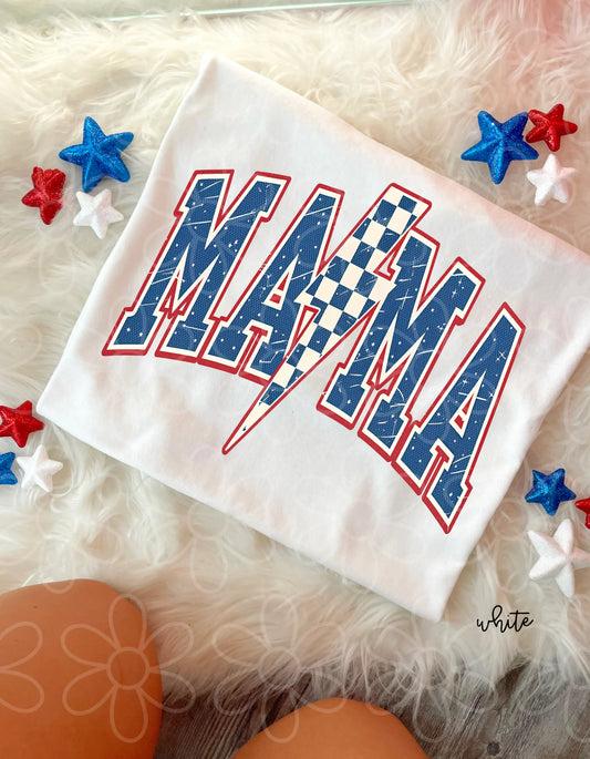 Retro Blue Mama DTF Transfer