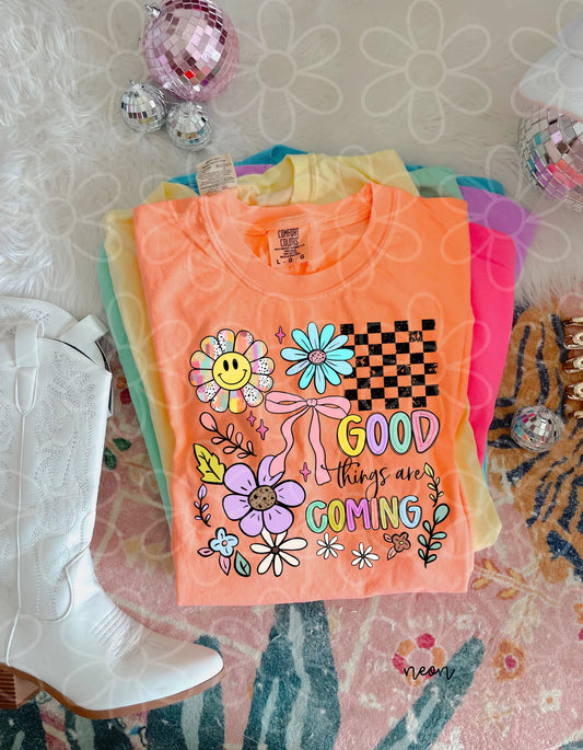 Retro Good Things Are Coming DTF Transfer