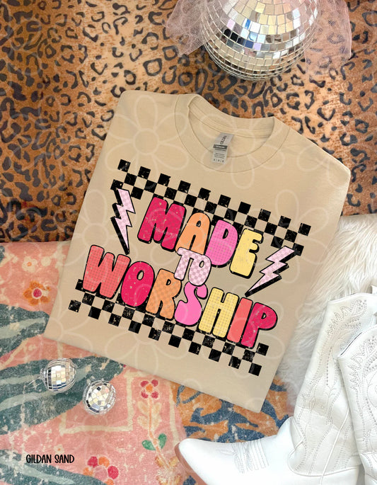 Retro Made To Worship DTF Transfer