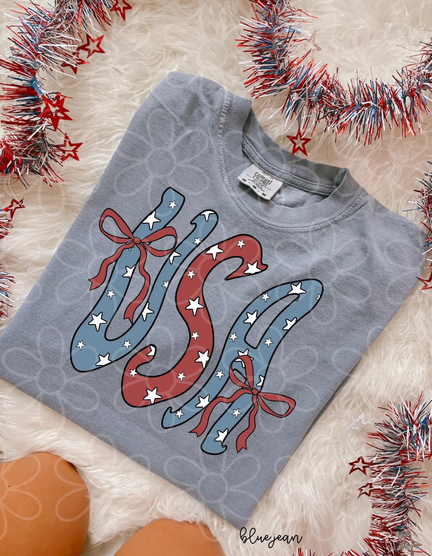 Retro USA Red & Blue DTF Transfer