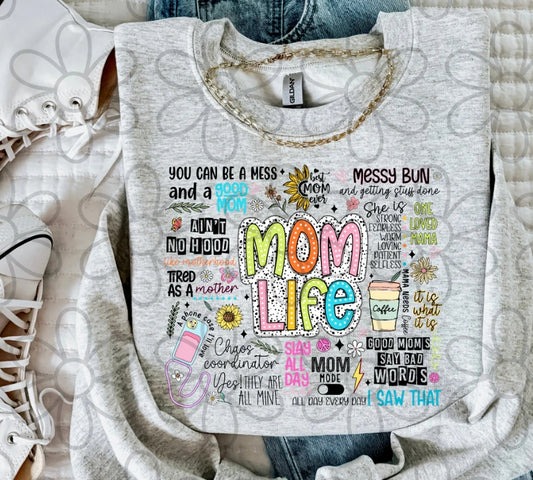 Mom Life DTF Transfer