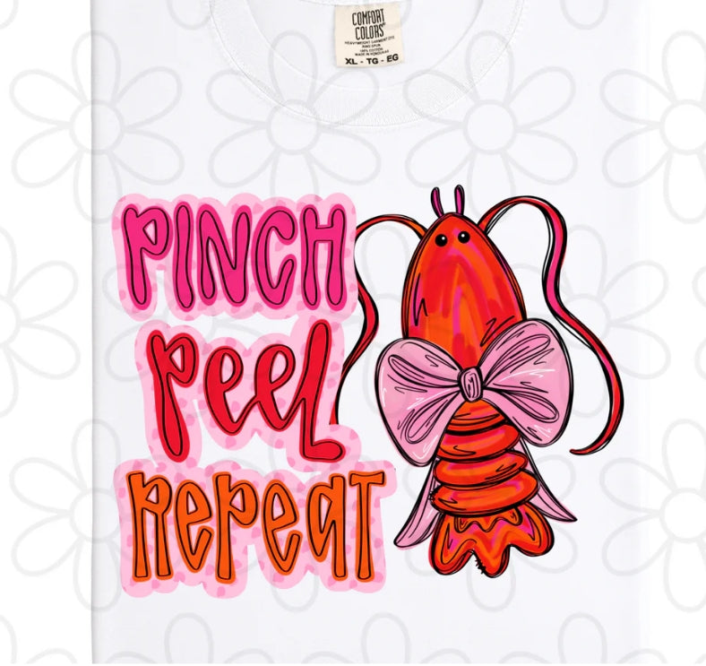 Pink Peel Repeat DTF Transfer