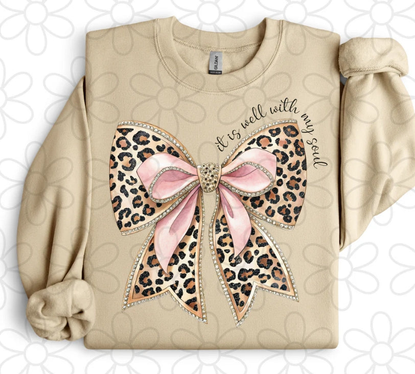 Leopard It Is Well With My Soul DTF Transfer