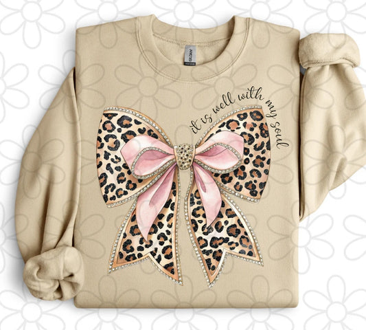 Leopard It Is Well With My Soul DTF Transfer