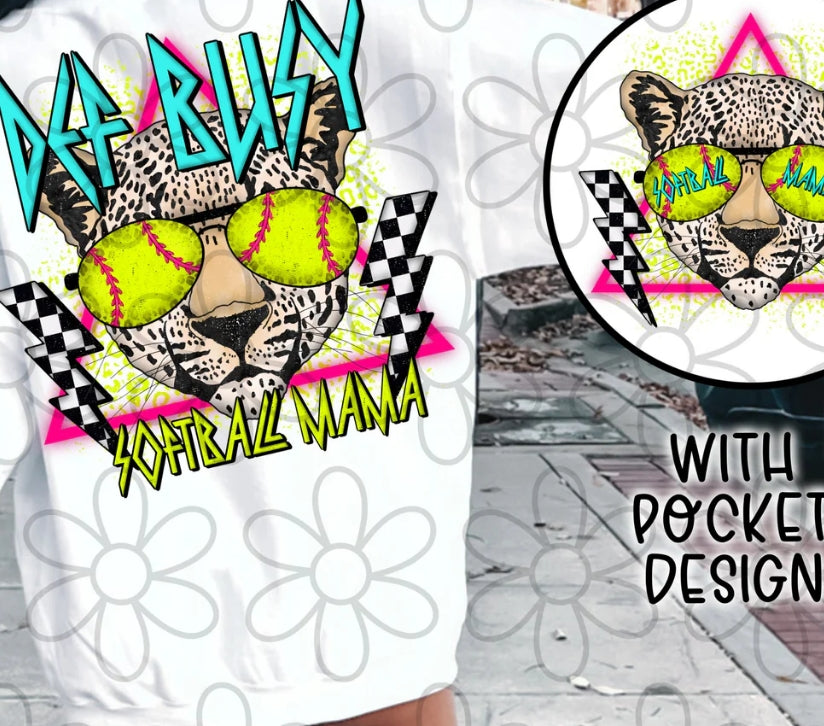 Def Busy Softball Mama DTF Transfer