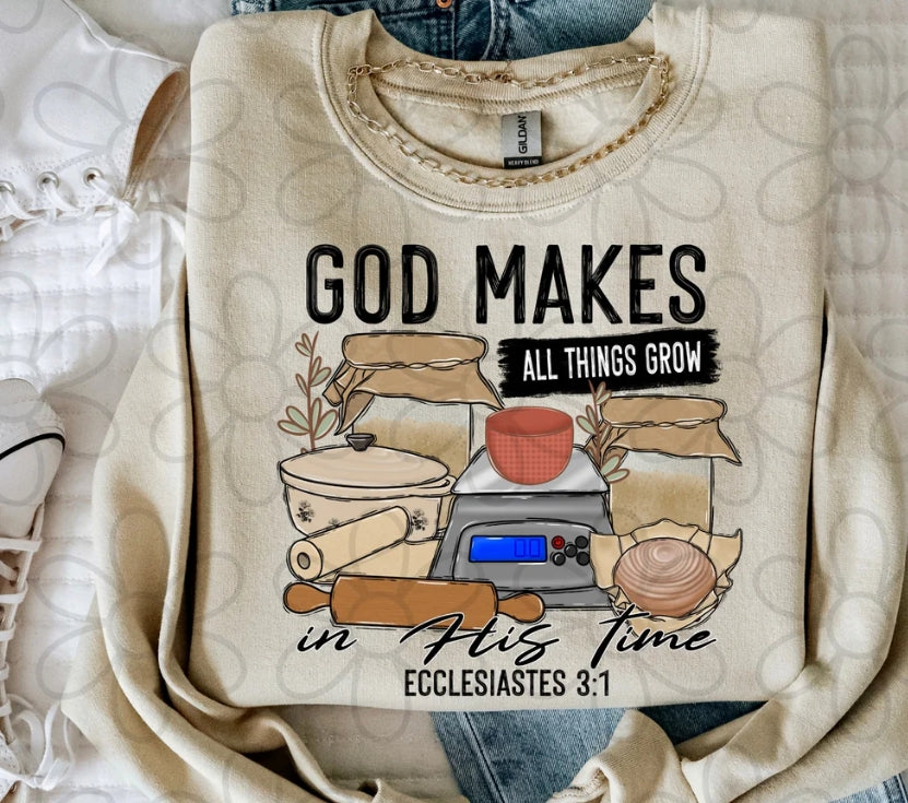 God Makes All Things Grow DTF Transfer