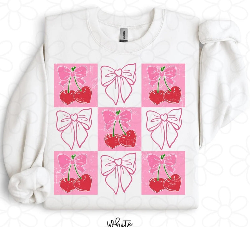 Cherry Bow Coquette DTF Transfer