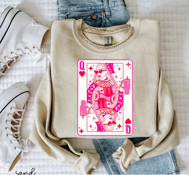 Pink Queen Card DTF Transfer