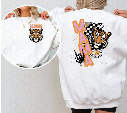 Tiger Lightening Bolt Mama DTF Transfer