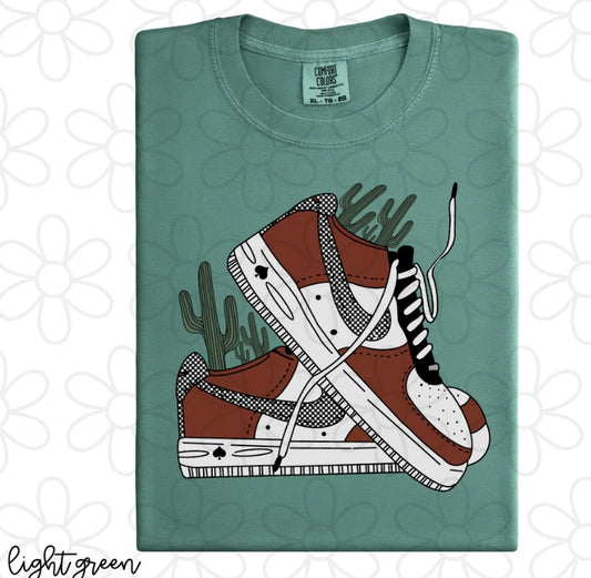 Cactus Western Shoes DTF Transfer