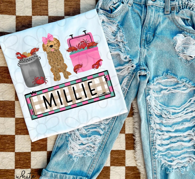 Custom Girl Crawfish Boil DTF Transfer