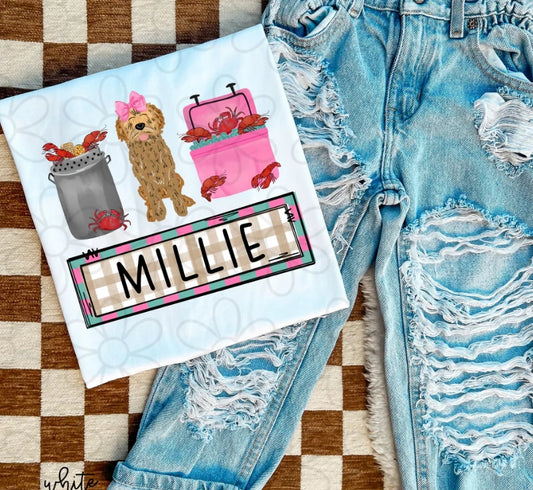 Custom Girl Crawfish Boil DTF Transfer