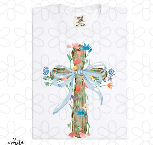 Floral Cross DTF Transfer