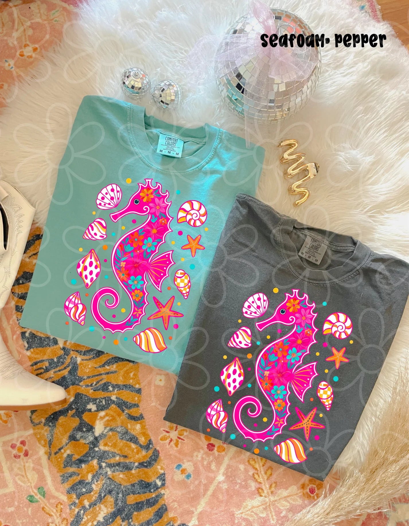 Seahorse & Shells DTF Transfer