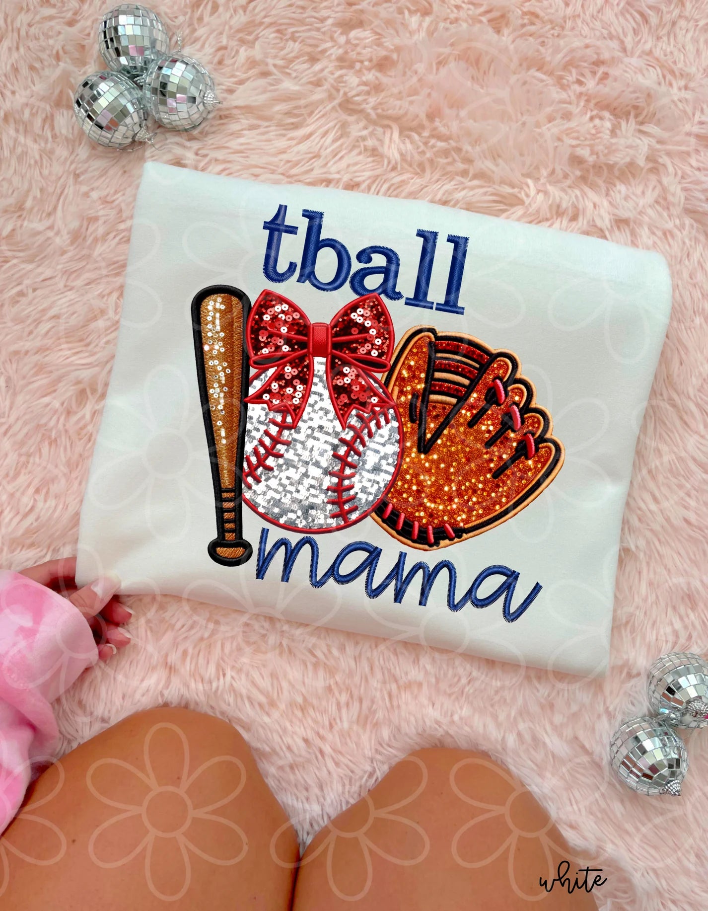 Sequins Tball Mama DTF Transfer