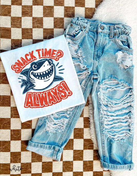 Shark Snack Time DTF Transfer