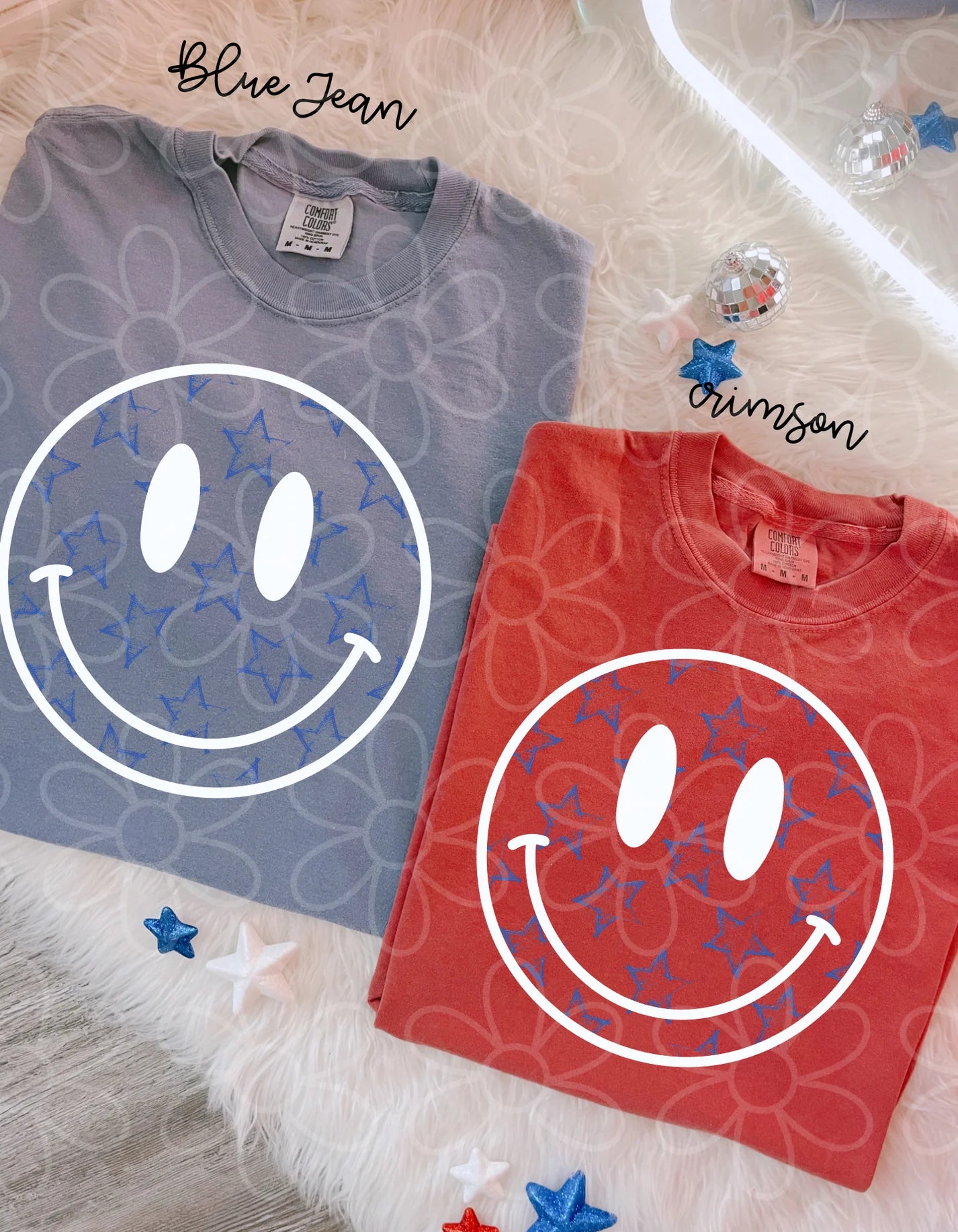 Smiley Stars DTF Transfer