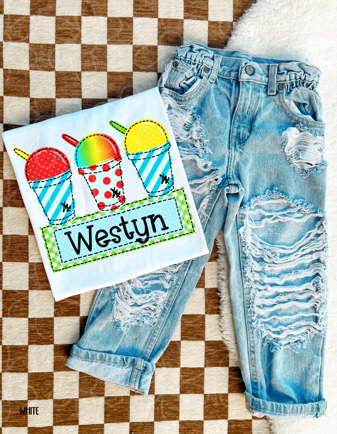 Snow Cone Custom Boy Name DTF Transfer