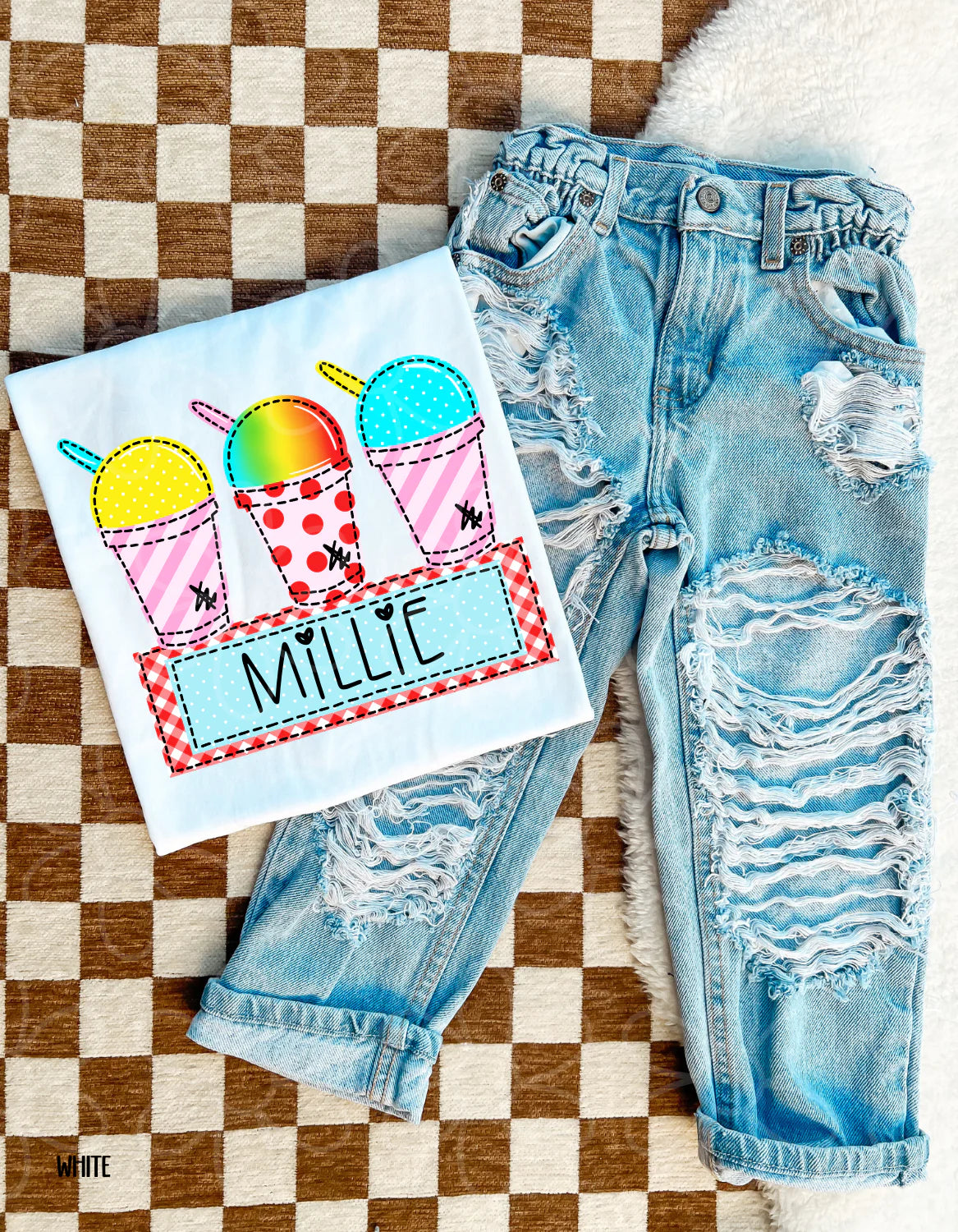 Snow Cone Custom Girl Name DTF Transfer