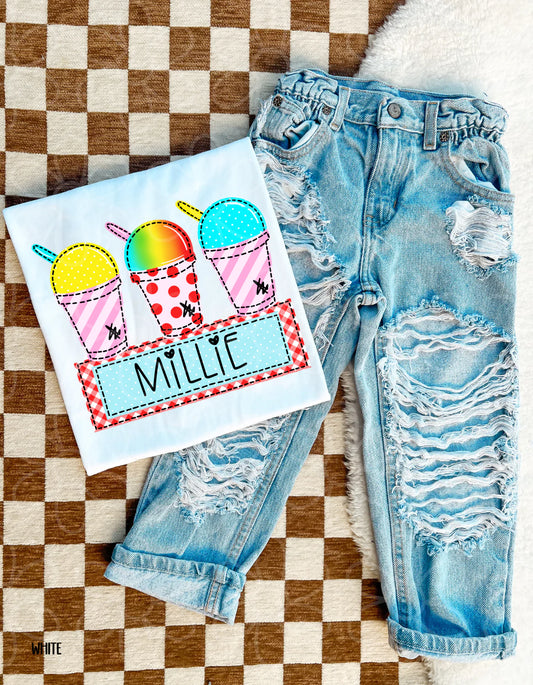 Snow Cone Custom Girl Name DTF Transfer