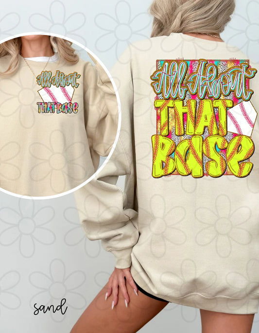 Softball All About That Base DTF Transfer