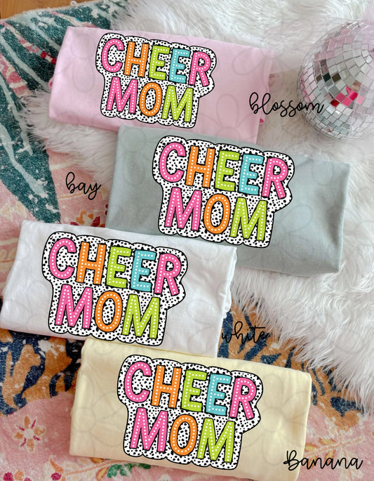 Speckle Bright Cheer Mom DTF Transfer