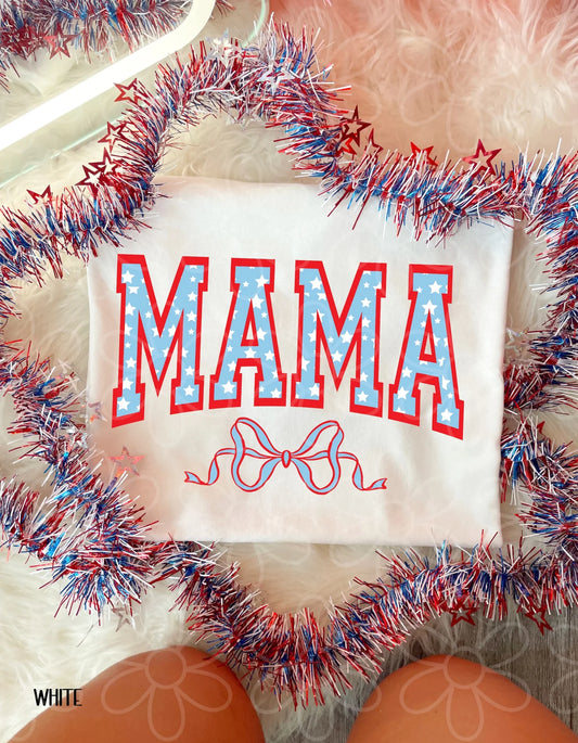 Star Mama Coquette Bow DTF Transfer