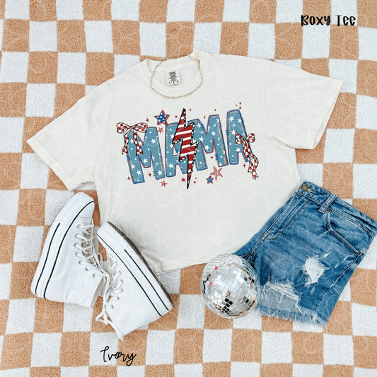 Star Mama Stripe Bolt DTF Transfer