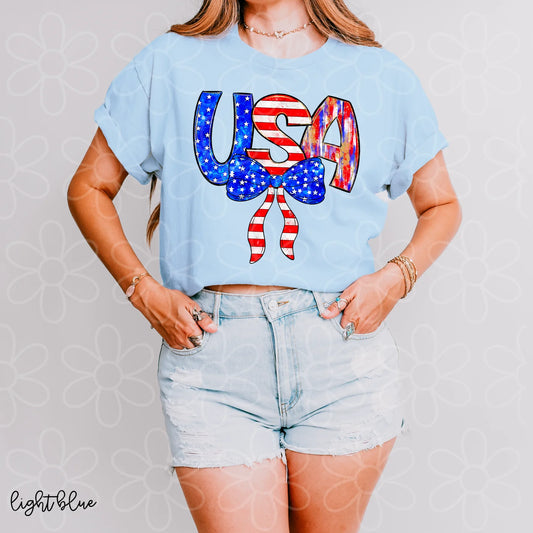 Stars Stripes Brushstroke USA DTF Transfer