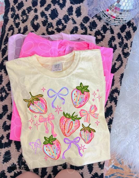 Strawberry Coquette DTF Transfer