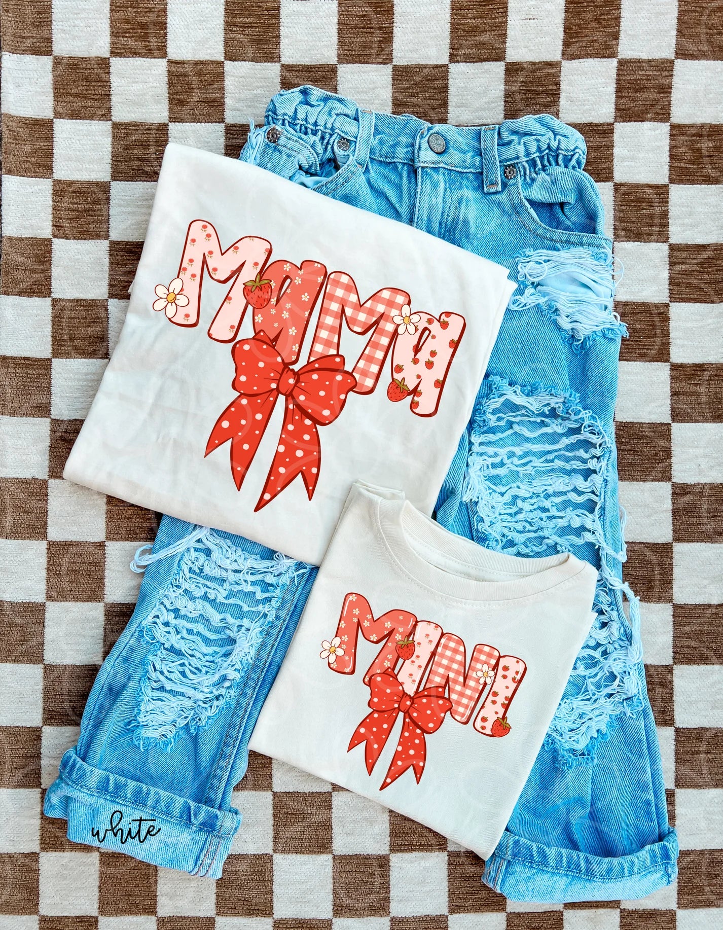 Strawberry & Floral Mama DTF Transfer