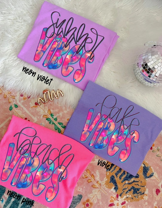 Beach Vibes Tie-Dye DTF Transfer