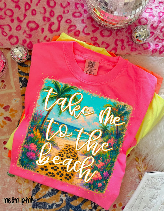 Take Me To The Beach Leopard DTF Transfer