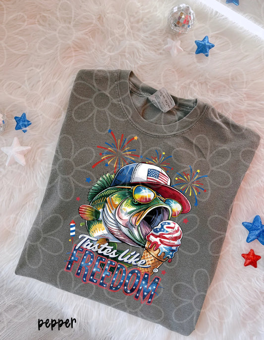 Tastes Like Freedom Fish DTF Transfer