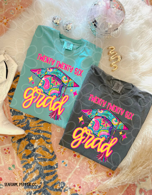 Twenty Twenty Six Grad Floral DTF Transfer