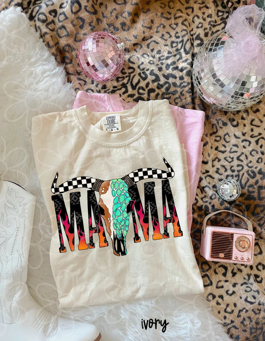 Western MaMa Flames DTF Transfer