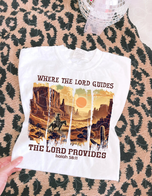 Where The Lord Guides The Lord Provides DTF Transfer