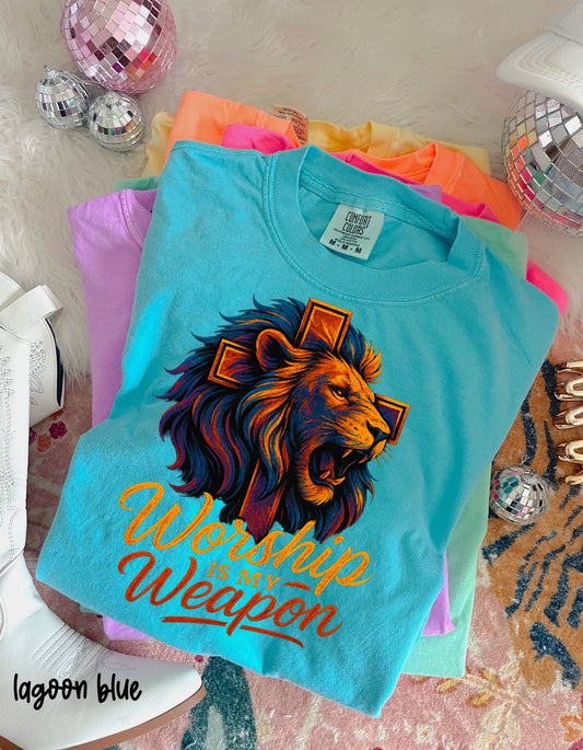 Worship Is My Weapon Lion DTF Transfer