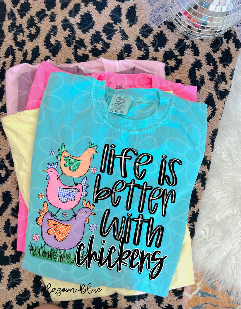 Life Is Better With Chickens DTF Transfer