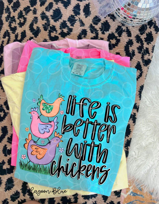 Life Is Better With Chickens DTF Transfer
