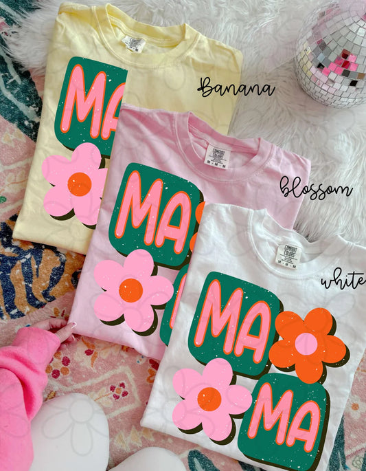 Retro Flower Mama DTF Transfer