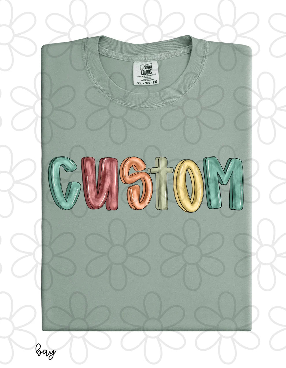 Custom Neutral Ombre Names DTF Transfer