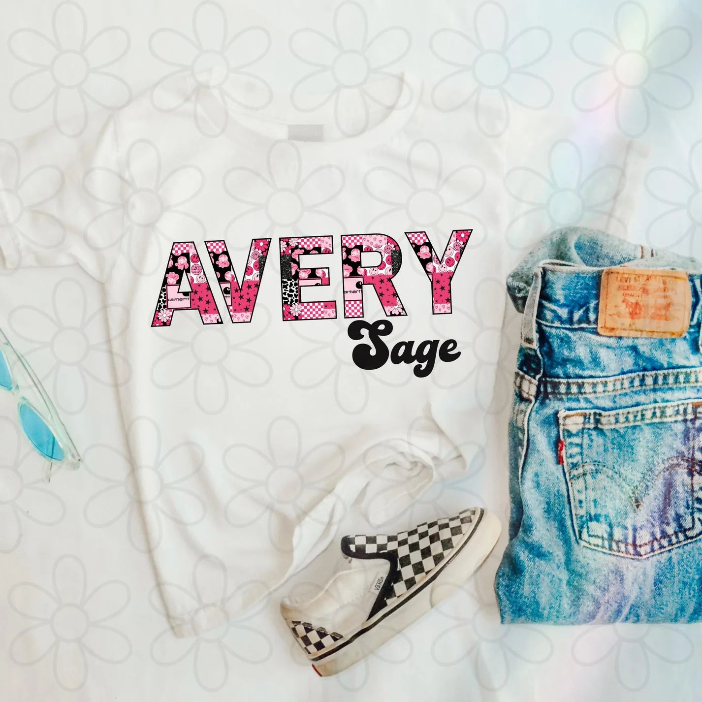 Pink Cowgirl Carhartt Patchwork Custom Name DTF