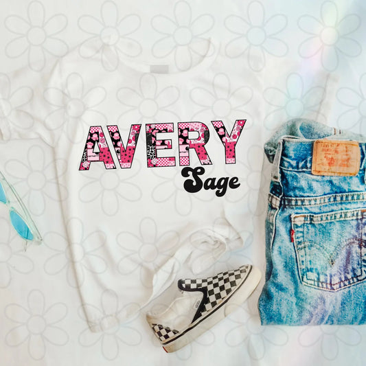 Pink Cowgirl Carhartt Patchwork Custom Name DTF